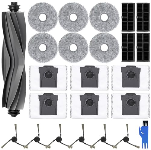 Homruich Accessori Per Mova E40 Ultra Aspirapolvere Ricambio 25 Pezzi | E40 Ultra Ricambio,1 Spazzola principale,4 Filtri,6 Sacchetto Polvere,6 Asciugamani,6 Spazzola Laterale,E40 Ultra Accessori