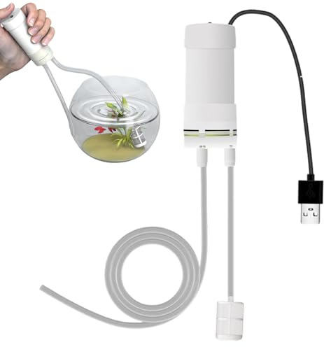 Bomba de sifón para agua – Bomba autocebante USB | Sifón eléctrico autocebante, para acuario, estanque, riego, piscina, jardín, sótano, al aire libre