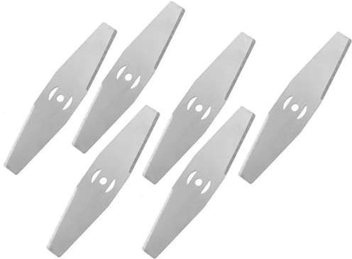Lame per tagliaerba, 6 pezzi da 15 cm in metallo, lame di ricambio per tagliaerba, lame per tagliabordi accessori, lame di ricambio per il taglio delle foglie di erba