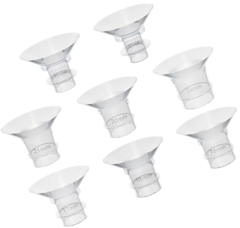 BUGUUYO Inserts de Bride pour Tire-Lait Portable Silicone 8 pcs 13-24 mm Adaptés à l'Allaitement Quotidien