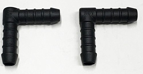 2 x 10 mm Kunststoff Winkelverbinder Anschlussstück, Rohr, Schlauch Tischler Tubing Air Kraftstoff Wasser