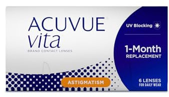 ACUVUE Kontaktlinsen Vita for Astigmatism Monatslinsen weich, 6 Stück / BC 8.6 mm / DIA 14.5 / CYL -0.75 / Achse 160 / -4.5 Dioptrien