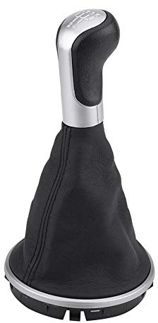 5-Gang Schaltknauf mit Schaltsack für MK2 Roomster, Schwarz, PU-Leder, 5J0711113F