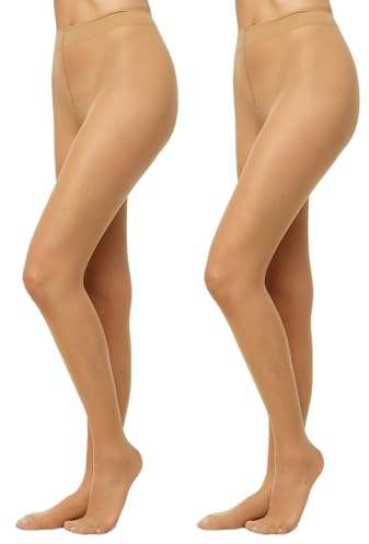 Nur Die 2er Pack Fit in Form 40 DEN starke Stützwirkung semi-blickdichte Fein-Strumpfhose seidig matte Optik entlastet die Beine Komfortbund Damen
