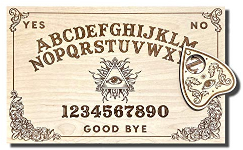 CM Originals Grande planche à spiritueux parlante en bois faite à la main avec planchette en bois – Planche parlante en bois de qualité supérieure (grand tableau à œil pour tous)