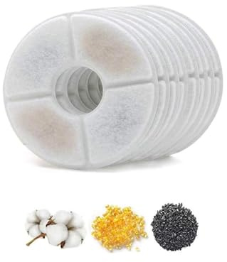 Cat Water Fountain Filter Cat Fountain Filter, Activated Carbon Resin Replacement Filter Cartridges for Pet Dogs Drinking 8Pack
