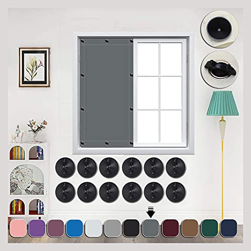 Dachfenster verdunkelung ohne bohren 60x90cm Without Drilling, With Suction Cups, Sonnenschutz Fenster Saugnapf Rollos für Fenster Verdunkelung für Windows Velux Roto Solarschutz Wärmereduzierung