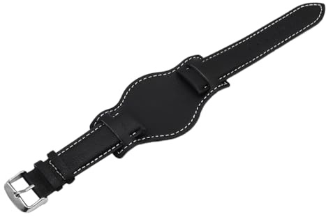 Hemobllo Leder Uhr Band 20Mm Vintage Rindsleder Uhr Strap Anti Metall Allergie Echtem Leder Ersatz Armband für Mann