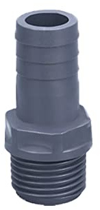 Connettore per tubo filettato esterno, raccordo a innesto per tubo flessibile, adattatore per tubo, adattatore per tubi in PVC, raccordi per tubi (G1/2 x 16 mm)