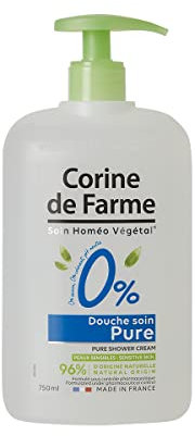 Corine de Farme - Douche Soin Pure 0% - Nettoie, Hydrate la Peau - pH Neutre, Sans Savon ni Colorant, 12 Ingrédients, Clean Beauty - Fabriqué en France - 750 ml