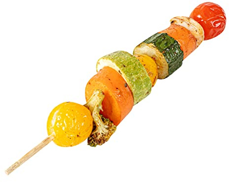 Restaurantware Robata 8 Inch Grilling Sticks 100 Heavy-Duty Kabob Skewers - Freezable Disposable Bamboo Bbq Stick Skewers For Vegetables Fruits Meats Or S'mores Grill Or Bake Ingredients