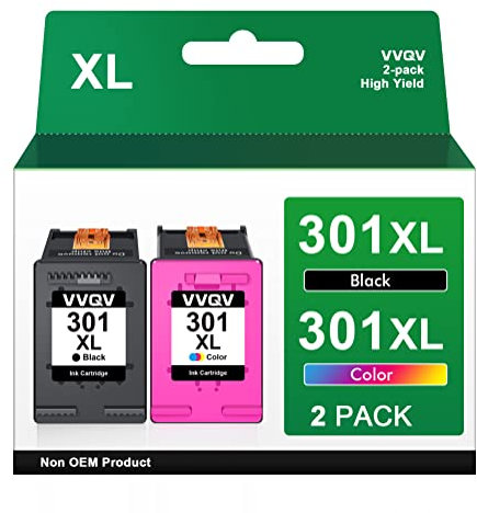 VVQV 301 XL Druckerpatronen Multipack Ersatz für HP 301 Druckerpatronen für HP 301 XL 301XL für HP Envy 4500 5530 5534 4504 DeskJet 2540 1510 2544 2549 OfficeJet 4630 4632 2620 2622 (Schwarz,Farbe)