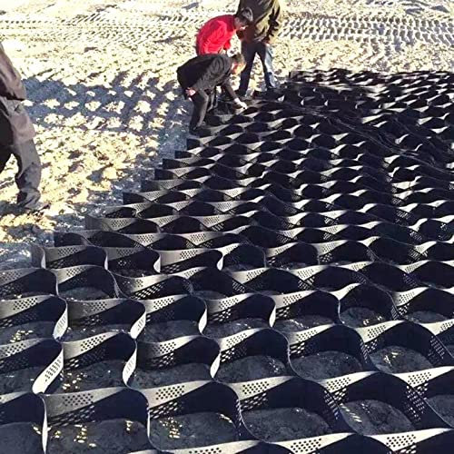 Kiesgitter Kiesstabilisator Für Sandige Gebiete, Bodenstütze Geogitter Erosionsschutz, Erbsenkies Durchlässige Pflastersteine Für Schuppenboden Im Freien ( Color : WxL , Size : 400cm x 400cm (157in x