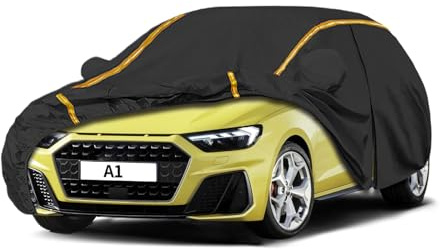 Bâche Voiture Étanche pour Audi A1(2012-2025) Housse de Protection Voiture Exterieur,Résistant à la Neige par Tous Les Temps, Coupe-Vent,Durable, et résistante aux Rayures