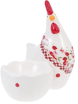 SOLUSTRE Support Décoratif En Céramique Pour Œufs Décoratifs Motif Fleur, Mini Organisateur Créatif Pour Bureau Cuisine, Plateau Résistant à La Chaleur, Accessoire Simple Et Délicat