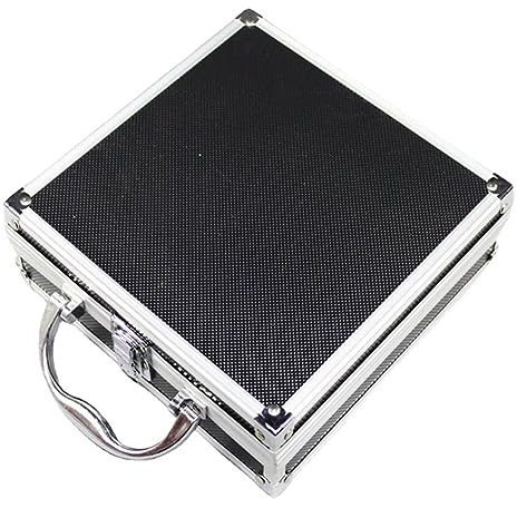 Lrtzizy Mallette à outils en alliage d'aluminium - Boîte de rangement pratique en aluminium - Petite boîte de rangement - et facile à
