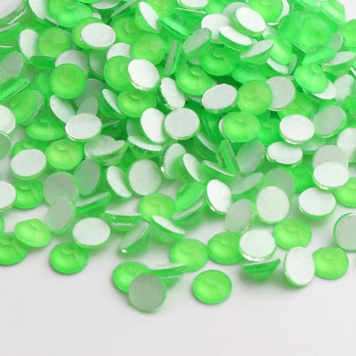 SS6-SS30 Neon-Strasssteine mit flacher Rückseite, glitzernde runde Strass-Applikation, nicht Hotfix-Steine für DIY-Handwerk, Nagelkunst, Kleidung, Dekoration, Grün, Neon, SS10, 1440 Stück