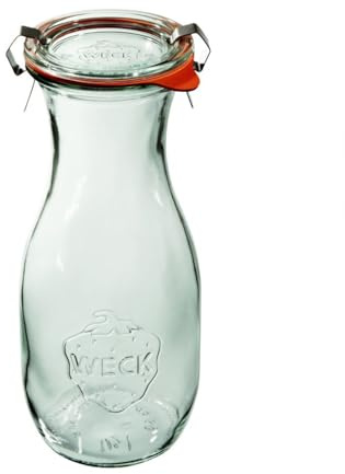 Weck Karaffe 530 ml 6 Stück | Durchmesser - 60 mm, Höhe - 193 mm | Zum Einmachen von Konserven, Säften, zur luftdichten Aufbewahrung von trockenen Zutaten