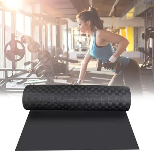 Matte Für Fitnessgeräte, Laufband Matte Stobdämpfende, Bodenschutzmatte Für Crosstrainer, Schutzmatte Für Fitnessgeräte, Laufband, Heimtrainer, Hantelbank, Sportgeräte, Groß(Size:70x160x1cm)