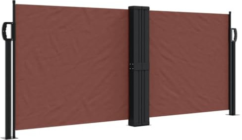 vidaXL Tenda da Sole Laterale Retrattile Marrone 100x600 cm