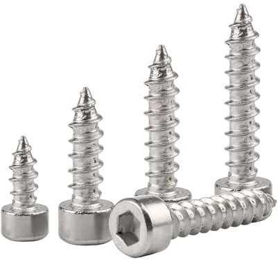 QIRUIRED 30 Stück M5x25mm Holzschrauben selbstschneidend Innensechskant Edelstahl Rostfrei V2A
