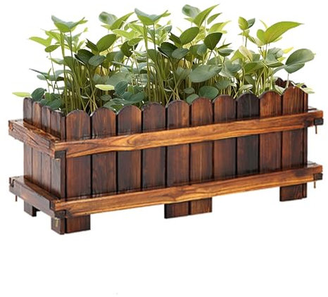 Preferspace Lit de Jardin en Bois pour l'extérieur, pour Le Jardinage de légumes, Parterre de Fleurs, jardinières Profondes, pour Jardin, Patio, Balcon