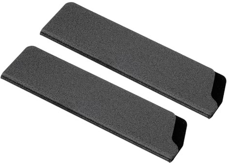 PATIKIL Manicotti Copri Coltello in Abs per Coltello Santoku 5, 2pz Proteggi Lama per Coltelli Protezione Lama Fodero Universale per Cucina Domestica, Nero