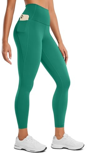 CRZ YOGA Butterluxe Workout Leggings För Kvinnor 25- Gymyogabyxor Med Hög Midja Och Fickor Smörmjuka Cascadia Grön XL