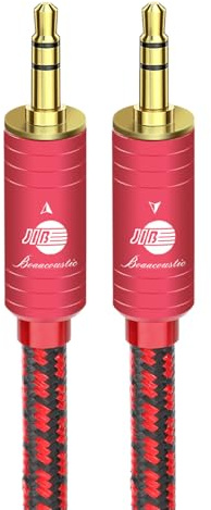 BOAACOUSTIC JIB Cavo Audio jack 3.5 maschio maschio Cavo Aux Macchina Alta Qualità HIFI, Cable Cuffie Jack 3.5 per iPad, iPod, Telefono Cellulare, Macchina, MP3 2 metri Rosa