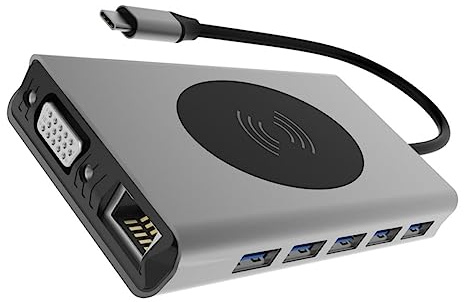 Vaguelly 10w Hub USB Tipo-c Adaptador Multifunional Inalámbrica Conexiones Rápidas y Transferencia De De Compatible Laptops y Dispositivos Móviles