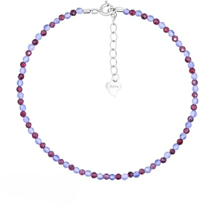 Lauritas Schmuck Individualisierbar Edelstein Armband Geburtsmonat Monatsstein 925 Silber
