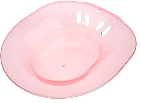 ADOCARN Sitzbad Wanne für Toilette Ergonomisch Geformt Komfortabel und Entspannend Geeignet für Frauenpostpartum und Schwangerschaftspflege Sitzbadewanne zur Linderung von Rosa