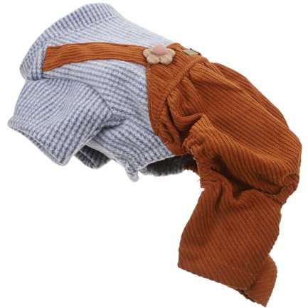 TOBBOMEY Hundekostüm Gestreift Warmes Haustier Outfit Vierbeiniger Overall Aus Weichem Material Festtagskleidung Für Kleine Hunde Geeignet Für Besondere Anlässe Und Feiern