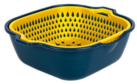 Cesta de lavado de vegetales Cesta de secado de frutas Gran capacidad multifuncional fácil de limpiar el tazón de lavado y la cocina del colador