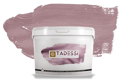 TADESSI Color Vista Wandfarbe Violett - Mauve - Matte Dispersionsfarbe - Hochwertige Innenfarbe für Wand und Decke - 2.5 Liter