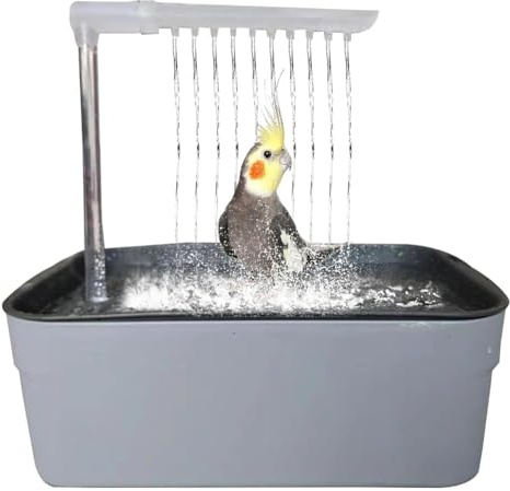 Papageien-Badewanne - Hängende Multifunktions-Design für kleine und mittlere Papageien, wie Wellensittiche, Basilisken