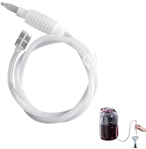 Brew Siphonröhre Silikon,Weinheber AbfüLlschlauch,Weinheber mit Pumpe Stopfen,Brewing Siphon Hose Länge 1.6 M Brewing,Wiederverwendbar Weinschlauch für Hausbrauen/Wein/Bier Herstellung/Weingut Brauen