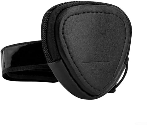 WIIYENA Für Gitarrenplektren-Halter, für 15–20 Plektren, Organizer-Tasche mit Reißverschluss, rutschfester Haken für Gitarrengurt oder Stativhalterung