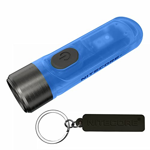 Nitecore Tiki GITD Blue 300 Lumen Luminous Body USB-C Rechargeable EDC Keychain Flashlight Tag