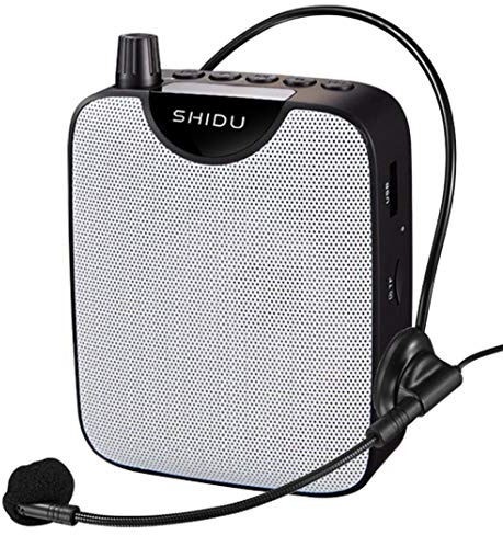 SHIDU M500 Portable Voice Amplifier, 10W Mini PA System with Microphone, Rechargeable, Ideal for Tour Guide, Teacher, Coaching, 15000 sq ft Coverage, 8-10 Hours Battery Life