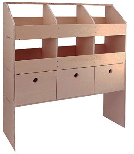 Monster Racking Universal Auto-Regal Fahrzeugregale Fahrzeugeinrichtung Regalsystem Regal Holzregal Regalsystem Transporter Werkstattwagen 102cm B x 30cm T x 120cm H