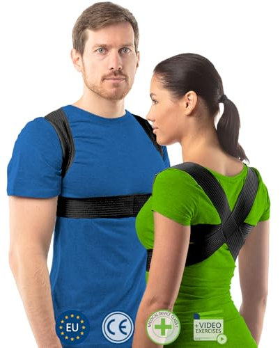 aHeal Rückenstützgürtel & Rücken Geradehalter Herren und Damen - Haltungskorrektur Rücken, Schultergurt Haltungskorrektur, Rückenstütze, Gerader Rücken, Linderung von Rückenschmerzen - Größe 5 Schwarz