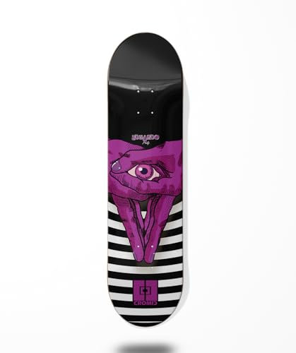 Cromic Monopatín Skate Skateboard Deck Tabla Eduardo Prieto Vision Purple (8.25)