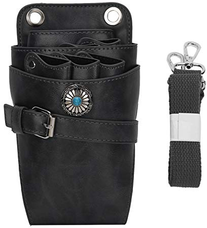 Werkzeugtasche Friseur,Haarschere Organizer Gürtel, Multifunktionale tragbare Schere Taillentasche Make-up Pinsel Taille Tasche Friseur Werkzeug Organizer Tasche (Schwarz)