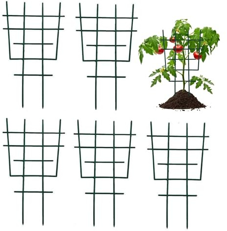 Mini Supports Plantes Grimpantes Support Plantes Grimpantes Plastique de Jardin Treillis Jardin Treillis Grimper légumes Fleurs Supports Tomates Tuteur Plantes Grimpantes pour Plantes en Pot 5 Pcs