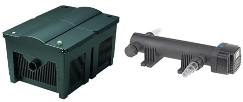 Oase 56641 Durchlauffilter BioSmart 36000 | Filter für bis zu 36.000 l/h | Filtersystem | klares Teichwasser & UVC Vorklärgerät Vitronic 24 W | UVC-Bestzrahlung | Vorklärung | Teichklar | Zubehör