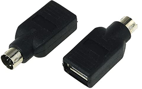 DGZZI USB to PS2 Adapter 2PCS Black USB Female to PS/2 Male Converter Adapter for Mouse and Keyboard