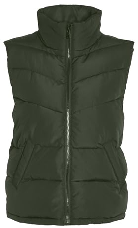 Noisy May Damen Nmdalcon S/L Short Vest Noos Steppweste, Kombu Green, 42 EU
