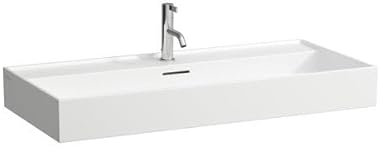 LAUFEN Kartell Aufsatzwaschtisch, 3 Hahnlöcher, mit Überlauf, 1000x460mm, H8163377581081, Farbe: Graphit matt
