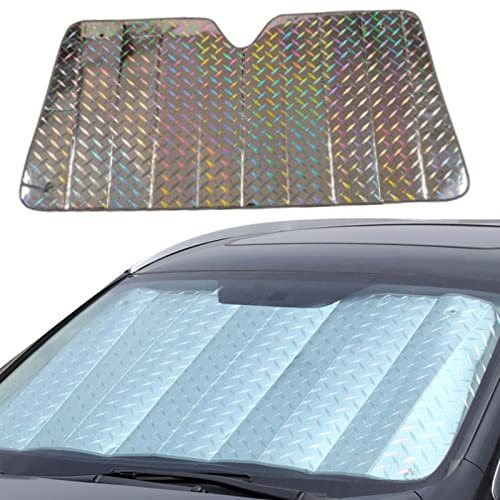 Mineatig Windschutzscheiben Sonnenschutz Innen, Auto-Sonnenschutz Für Die Frontscheibe, 5-lagige, Faltbare UV-Sonnenschutzabdeckung, Auto-Windschutzscheiben-Frontscheibe, 140x70cm